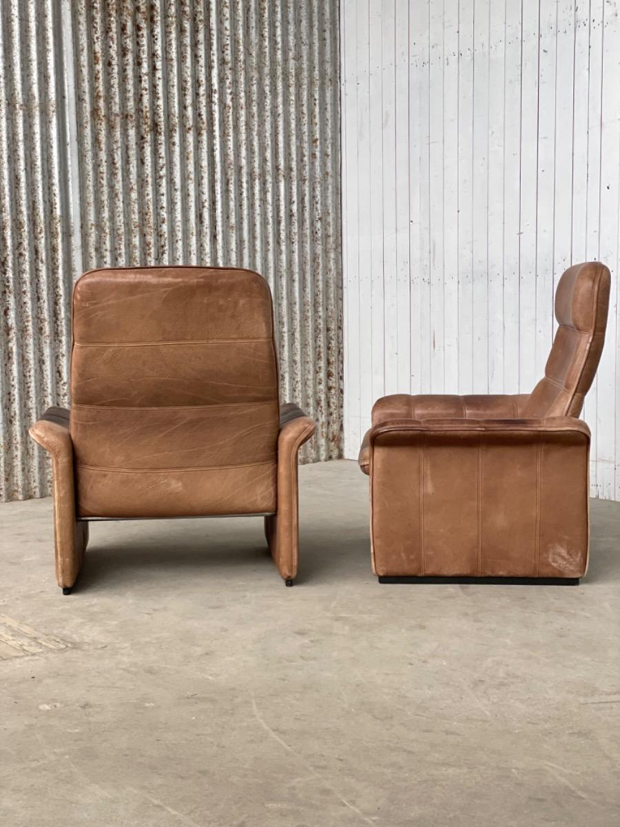 Pair Loungechairs by De Sede design team 1980s