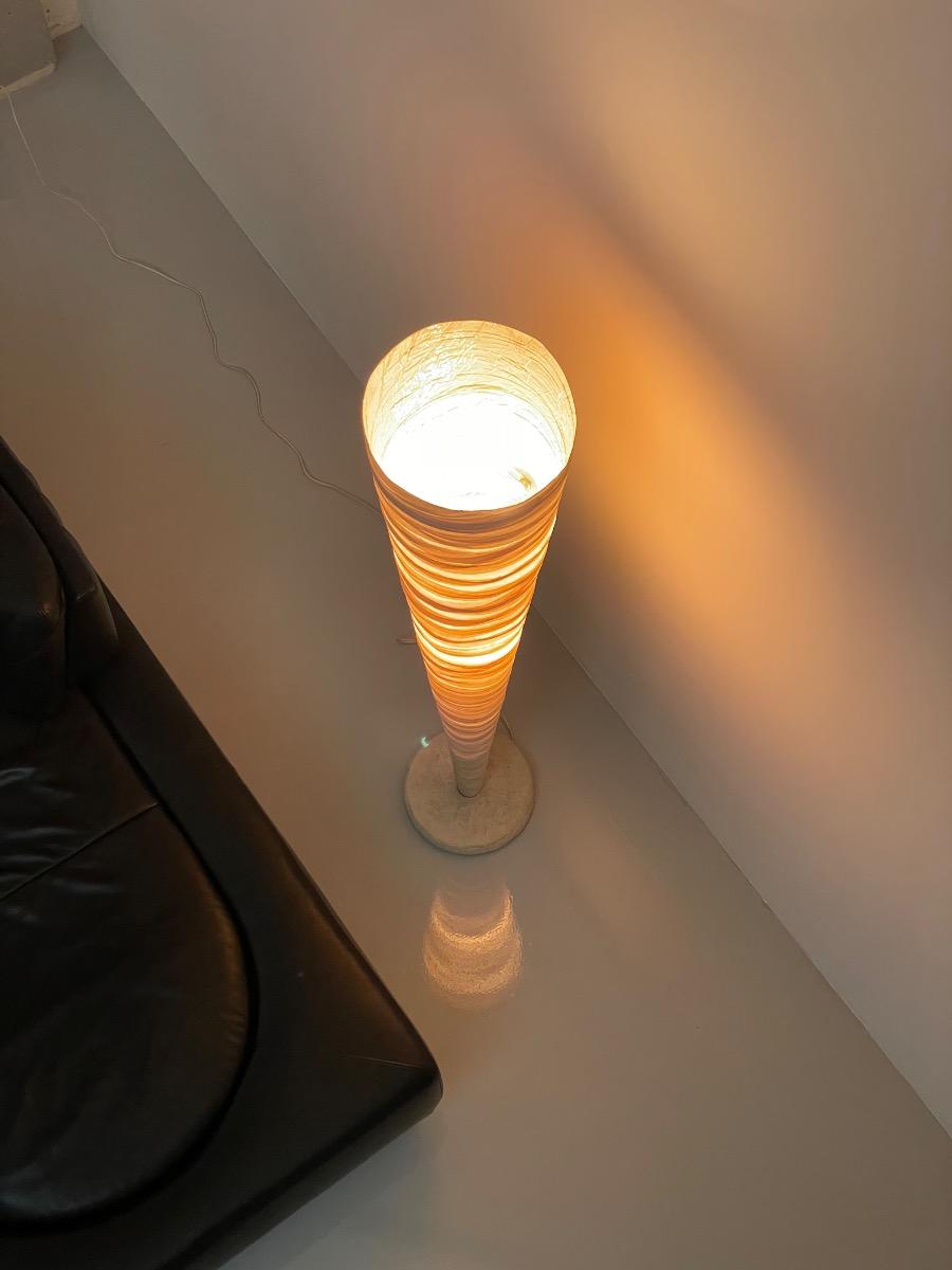 Pair of organic Cocoon floorlamps Japandi 1980s