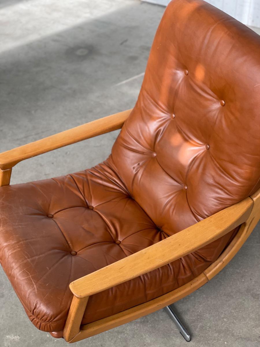 Pair Swivel Chairs b by Eugen Schmidt 1960s for Soloform, Germany