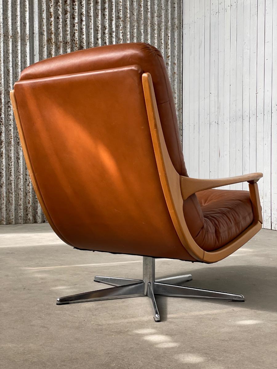 Pair Swivel Chairs b by Eugen Schmidt 1960s for Soloform, Germany