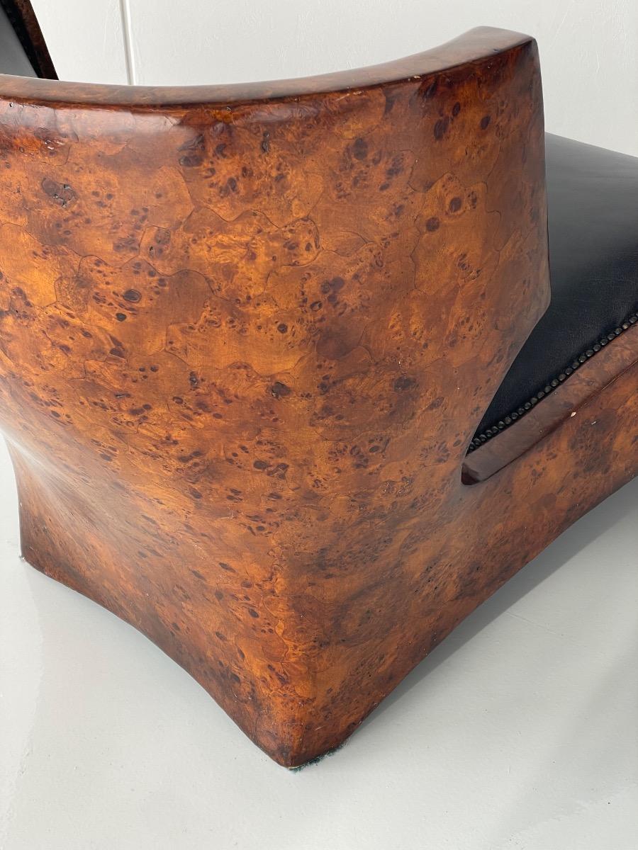 Sculptural Thuya Burl Wood Club Chair, 1970s