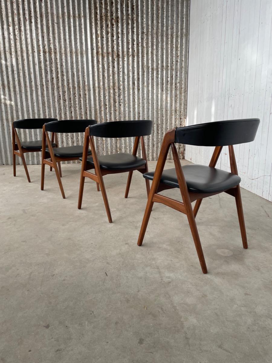 Set 4 diningchairs - Thomas Harlev - Farstrup 1960s Denmark - model 205