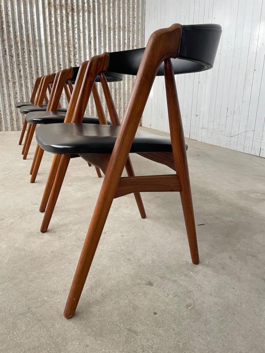 Set 4 diningchairs - Thomas Harlev - Farstrup 1960s Denmark - model 205