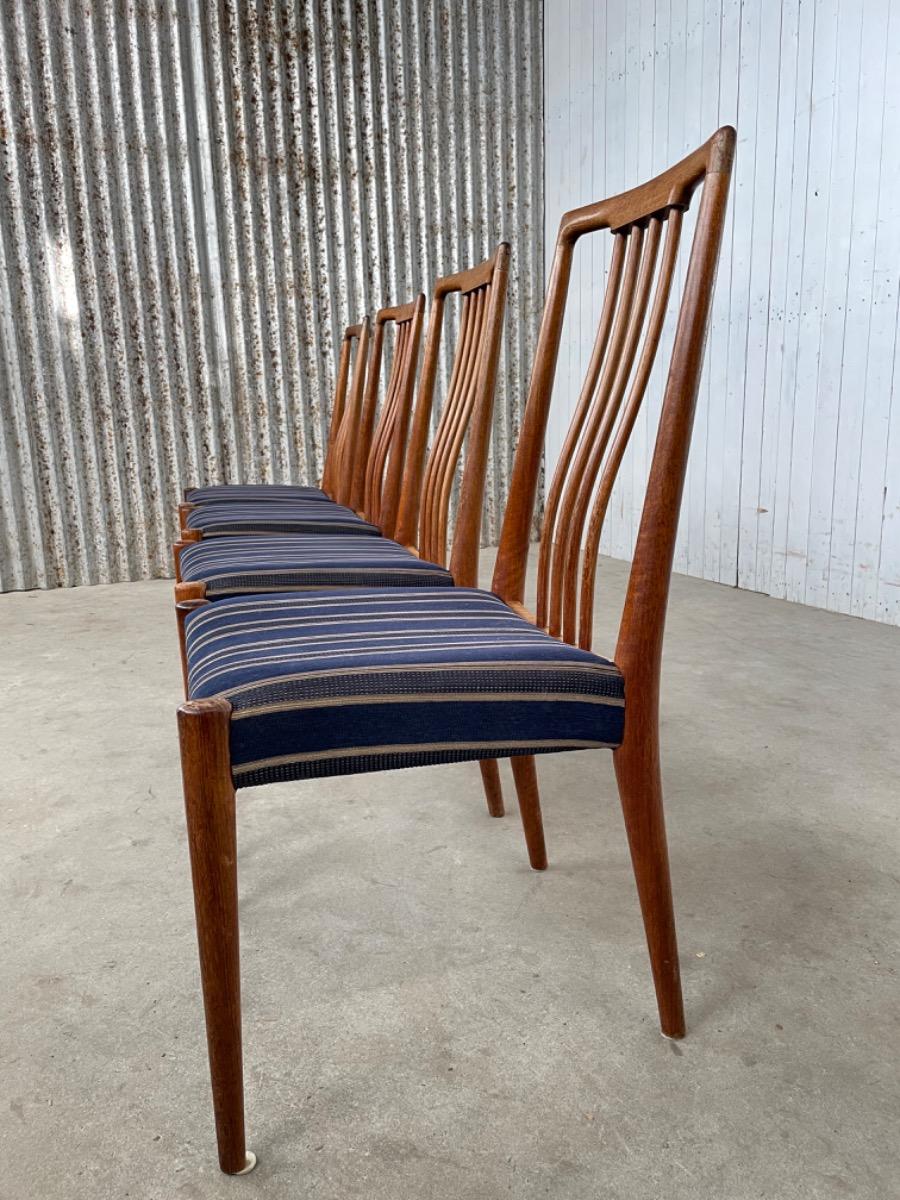 Set (4) teakwood dining chairs - England - 1960