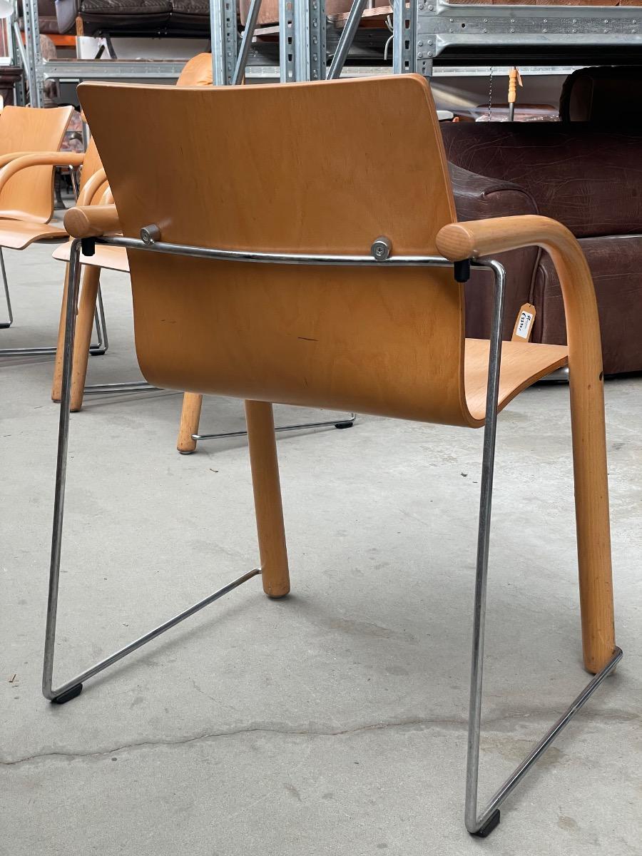 Set 4x S320 Chairs Vintage by Wulf Schneider, Ulrich Bohme, Thonet