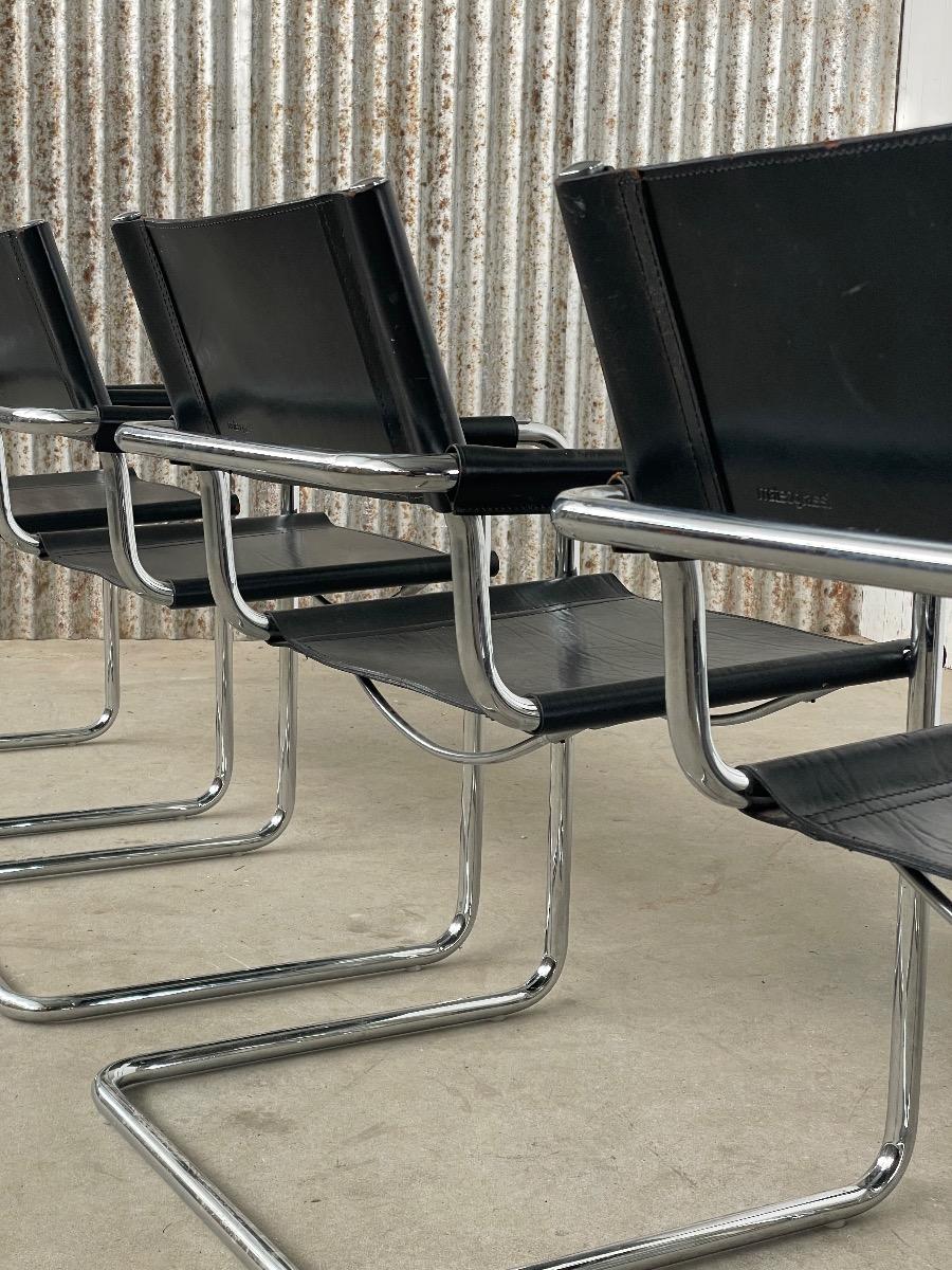 Set of 4 dining chairs for Matteo Grassi Italy 1970s