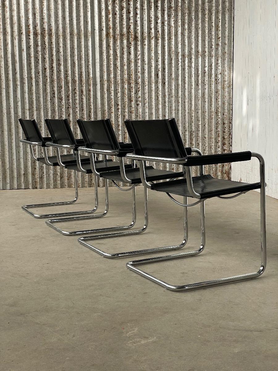 Set of 4 dining chairs for Matteo Grassi Italy 1970s