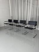 Set of 4 vintage dining chairs model S34 Mart Stam, Italy 1980s