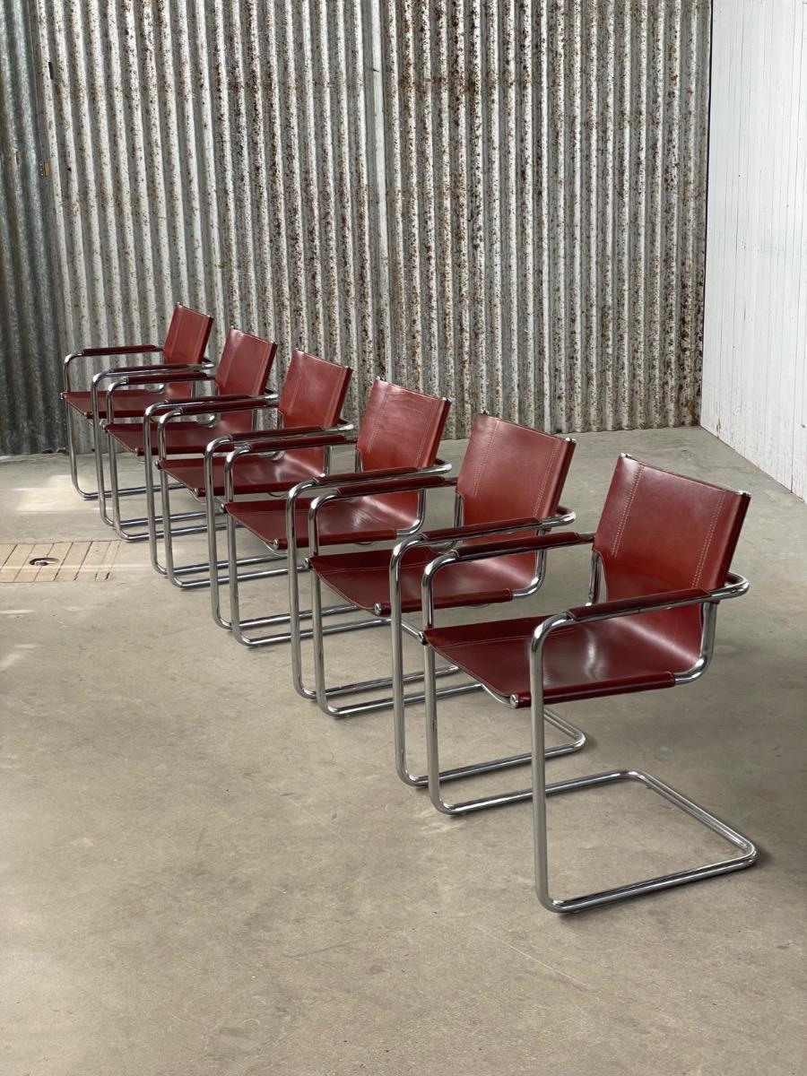 Set of 6 Matteo Grassi MG5 dining chairs 1960s 