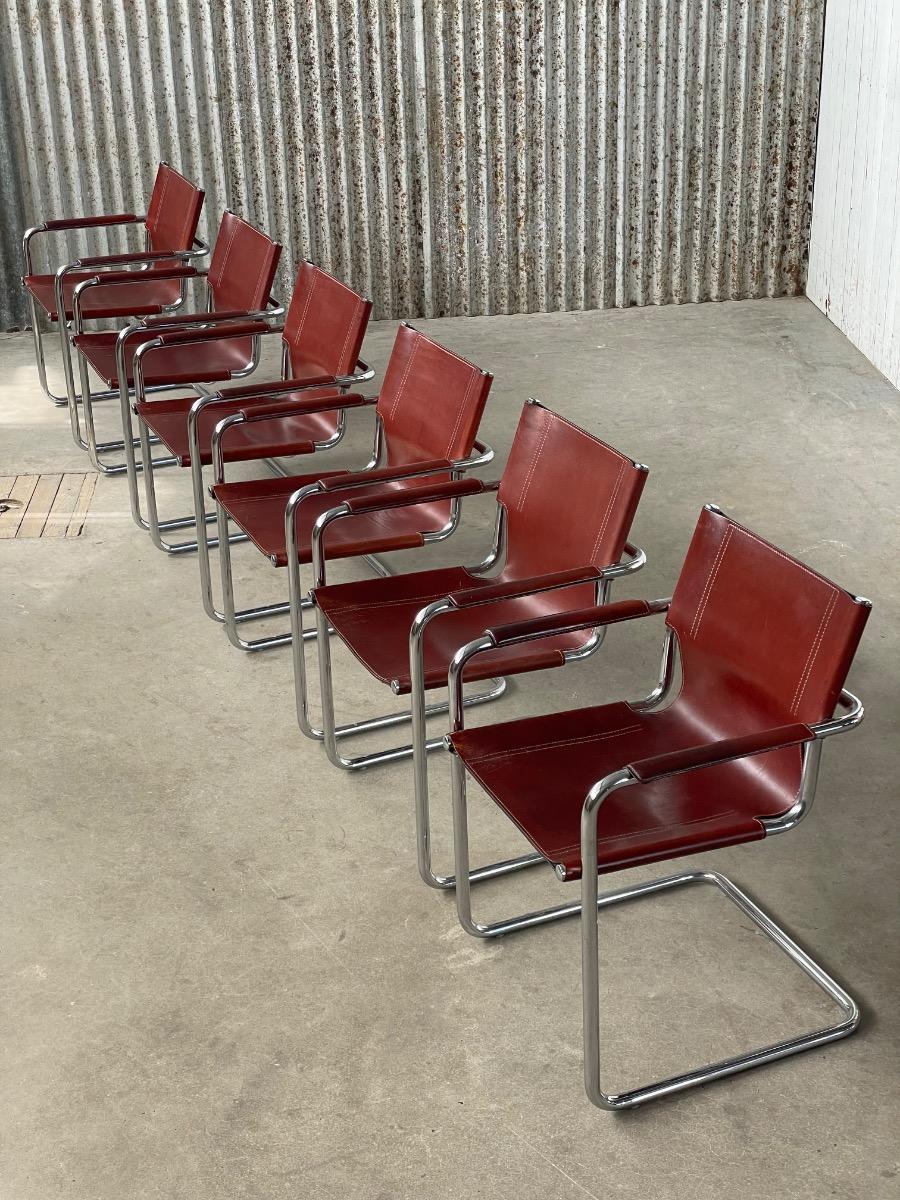 Set of 6 Matteo Grassi MG5 dining chairs 1960s 