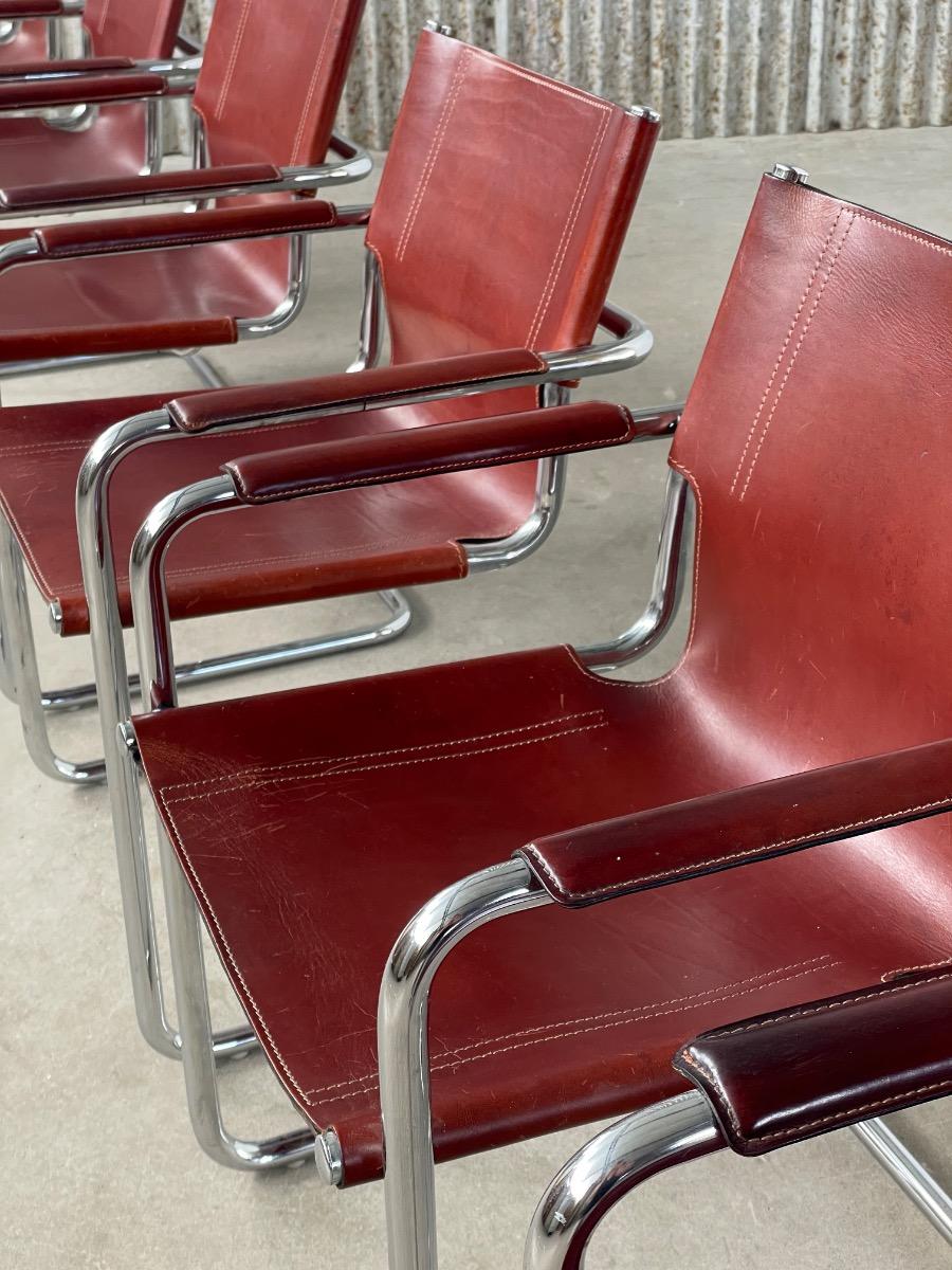Set of 6 Matteo Grassi MG5 dining chairs 1960s 