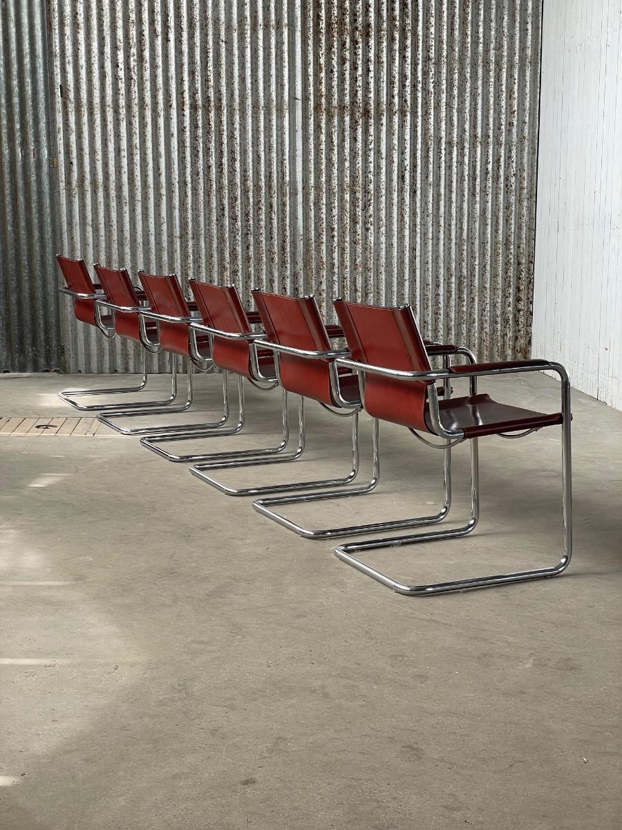 Set of 6 Matteo Grassi MG5 dining chairs 1960s 