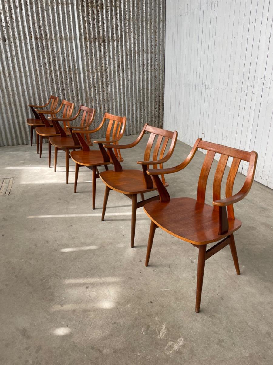 Set 6x vintage armchairs - 1960s - Dutch design - Pastoe Cees Braakman style 