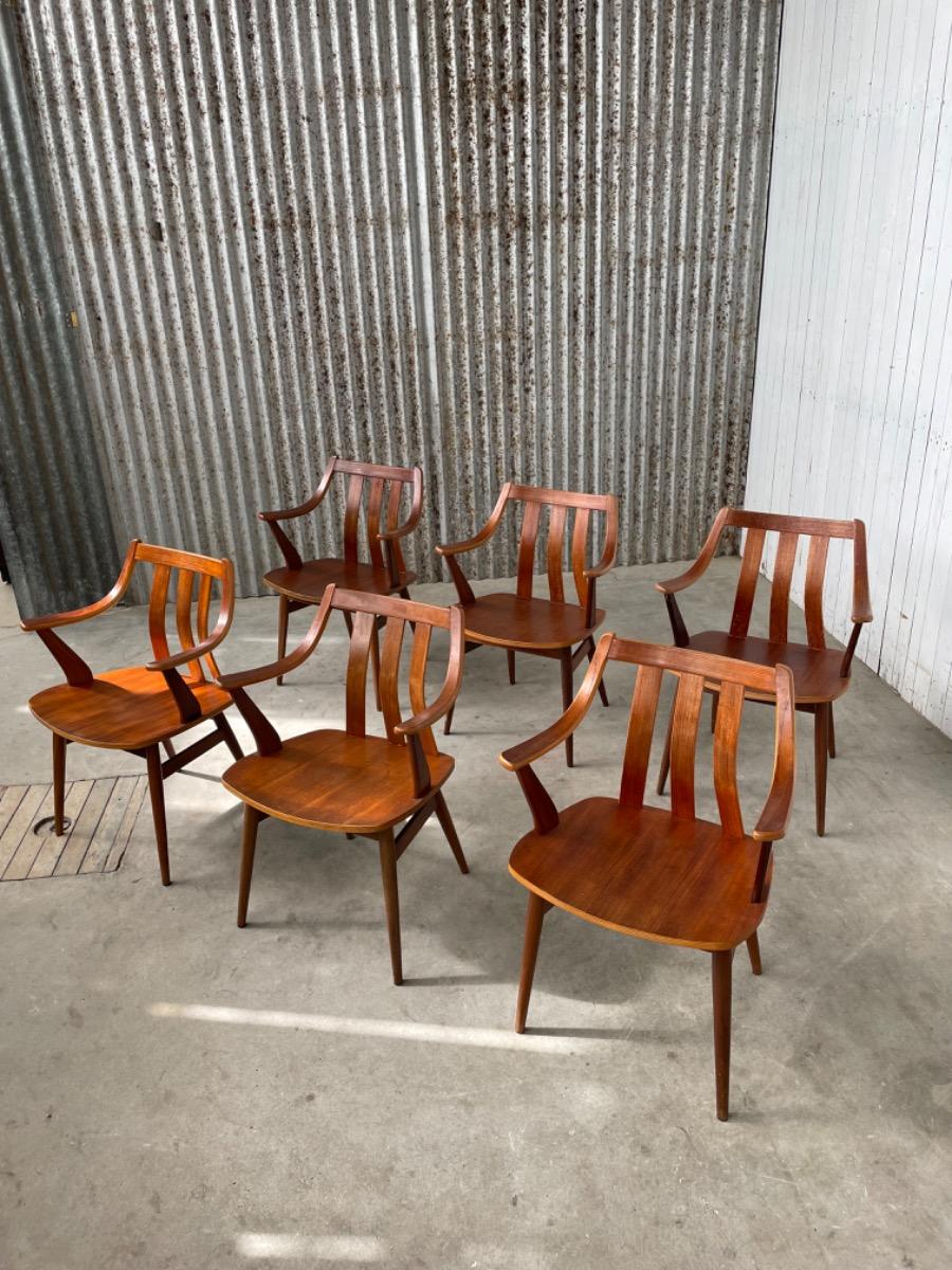 Set 6x vintage armchairs - 1960s - Dutch design - Pastoe Cees Braakman style 