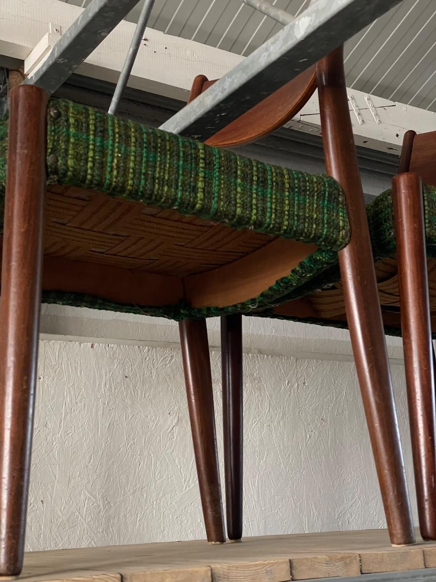 Set vintage dining chairs by Fristho 1960s in Teak