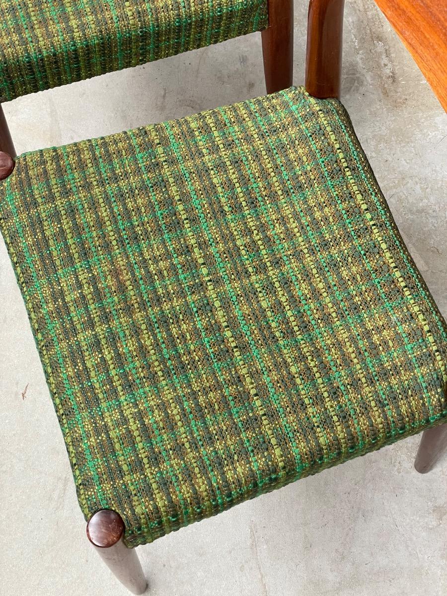 Set vintage dining chairs by Fristho 1960s in Teak