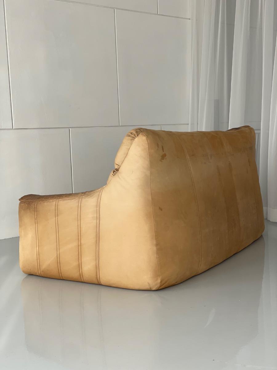 Vintage 2-seat sofa Rolf Benz in Cognac Leather, 1960s - 1st edition