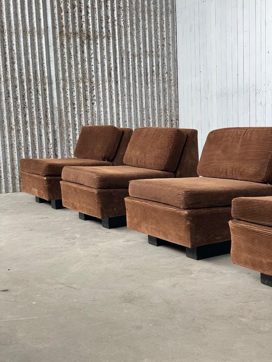 Vintage 5-way modular sofa space age 1970s
