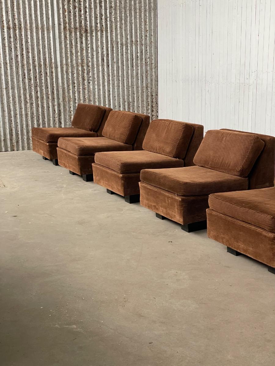 Vintage 5-way modular sofa space age 1970s