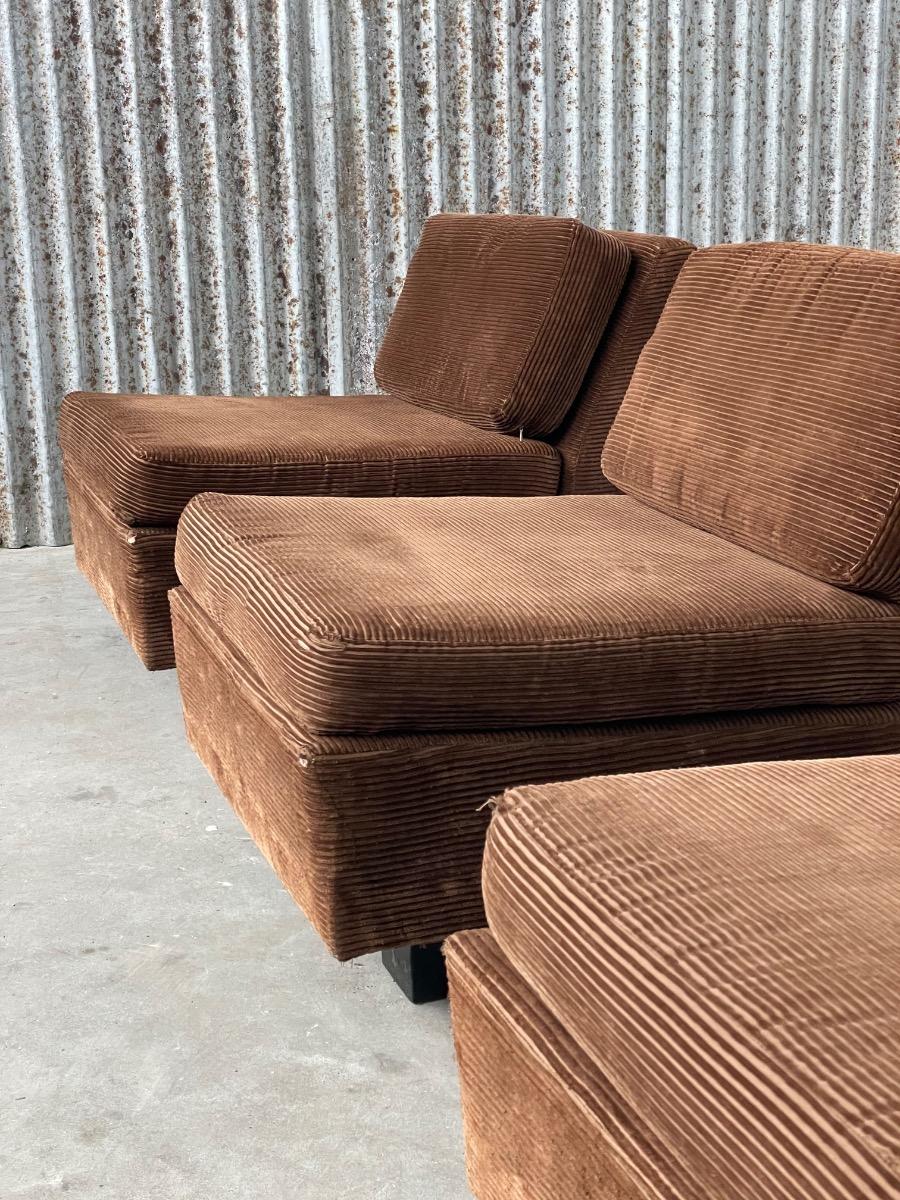 Vintage 5-way modular sofa space age 1970s