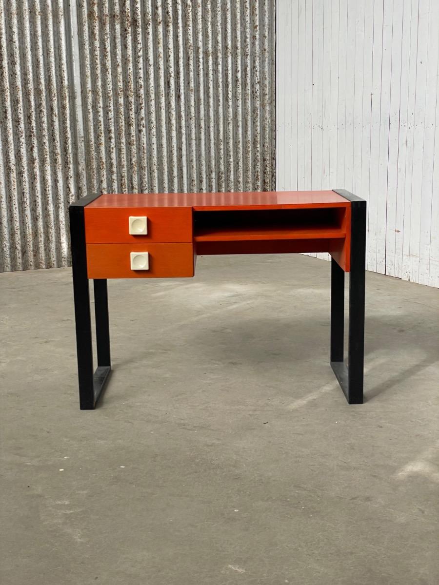 Vintage Dutch design space age desk 1970s