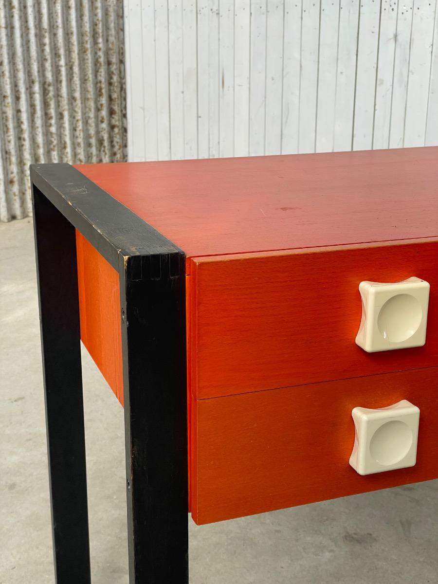 Vintage Dutch design space age desk 1970s