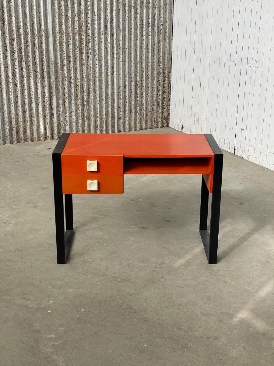 Vintage Dutch design space age desk 1970s