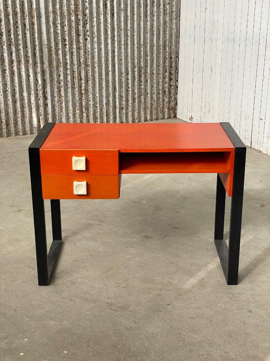 Vintage Dutch design space age desk 1970s