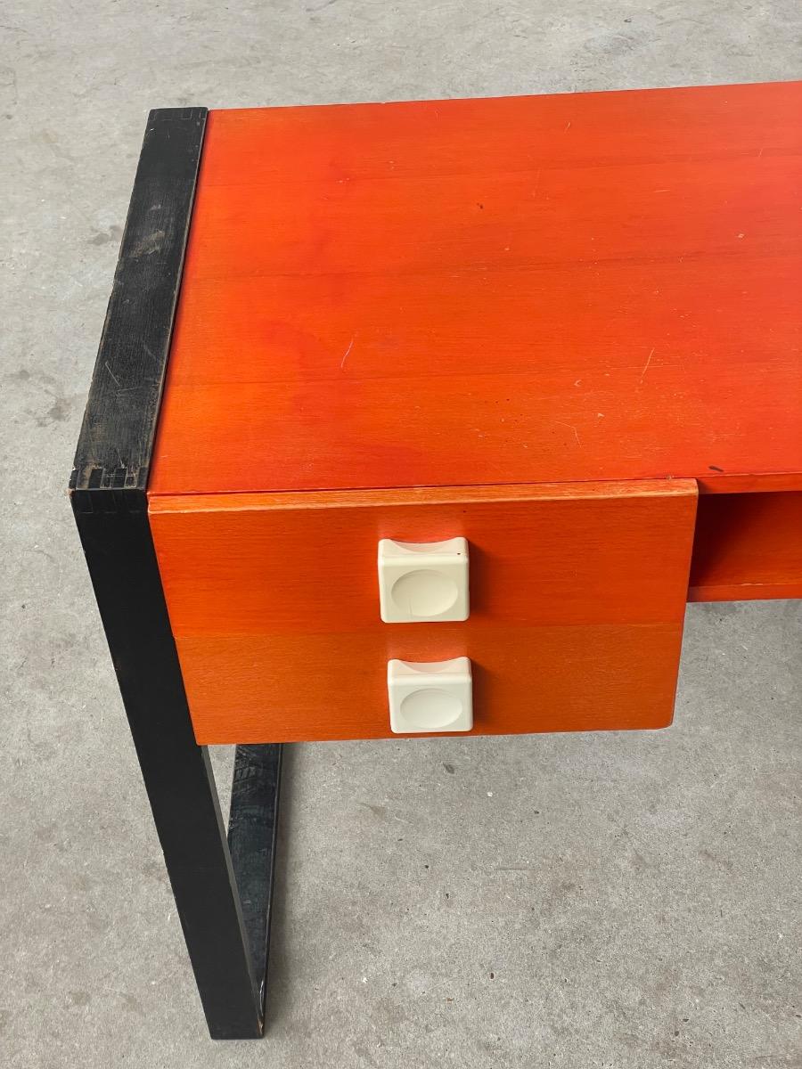 Vintage Dutch design space age desk 1970s