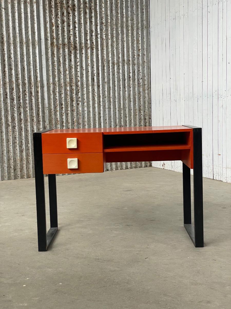 Vintage Dutch design space age desk 1970s
