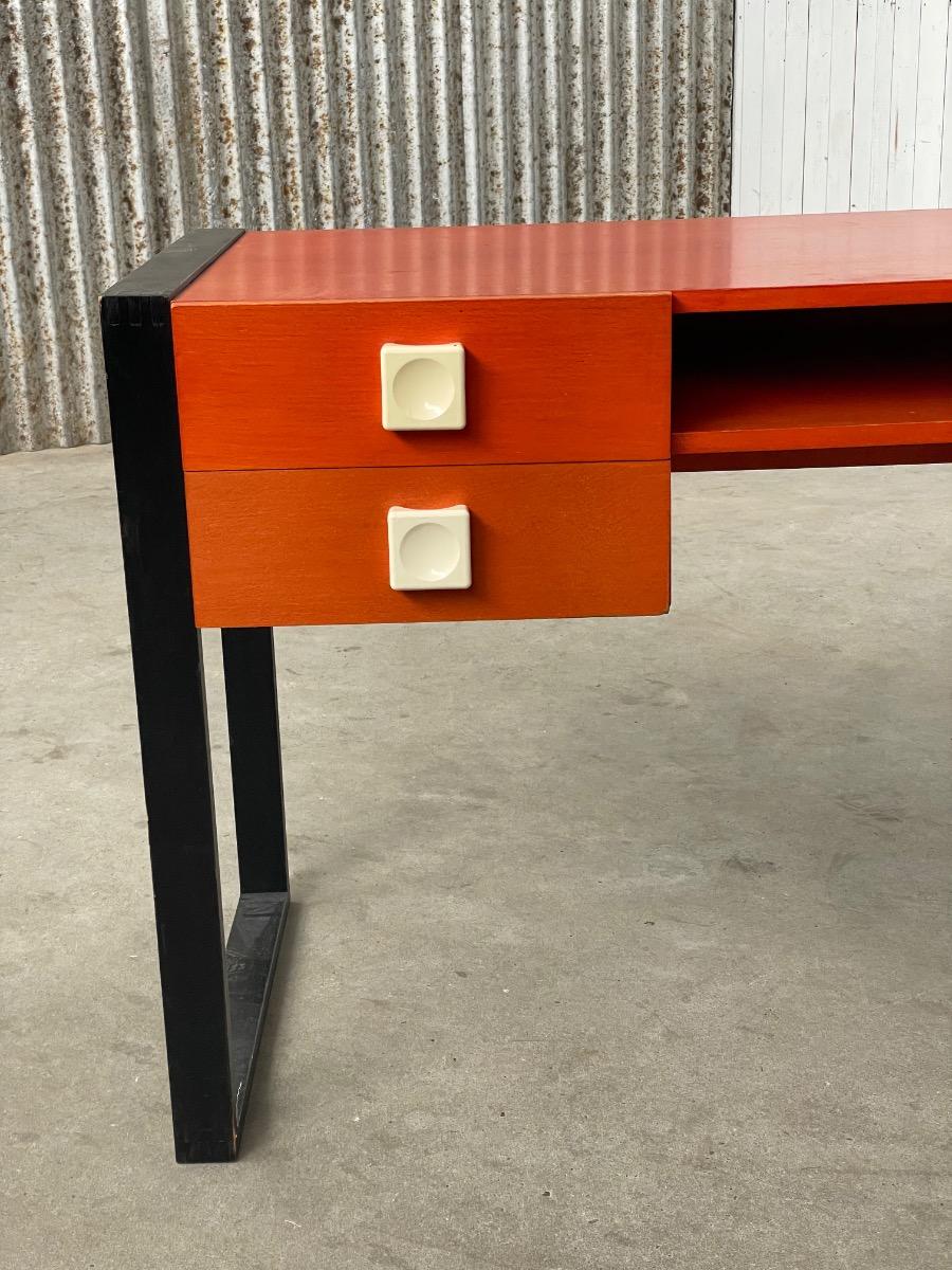 Vintage Dutch design space age desk 1970s