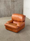 Vintage leather armchair 1970s design