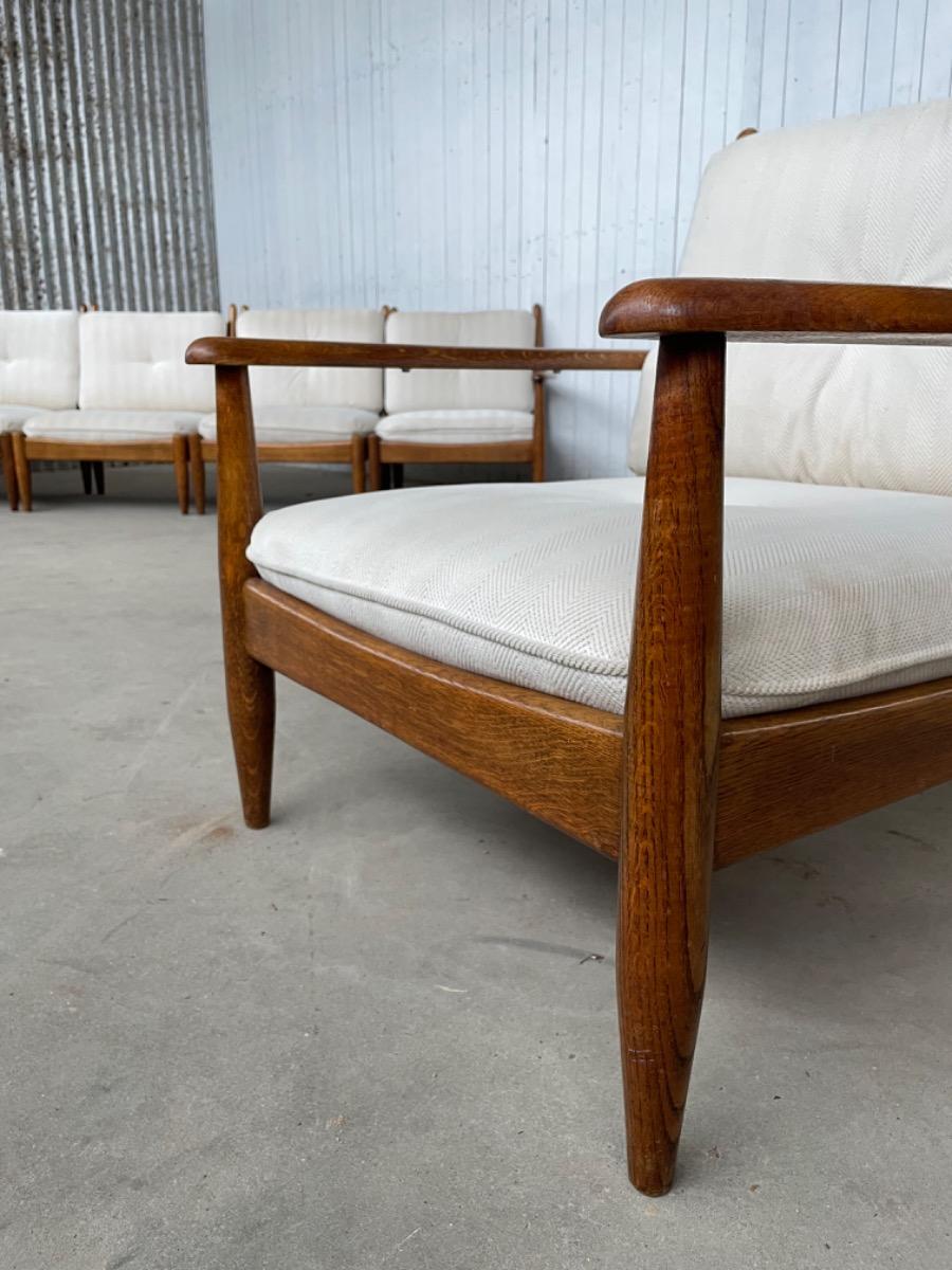 Vintage modular Sofa - Oak wood - Scandinavian 1960s - 5 elements