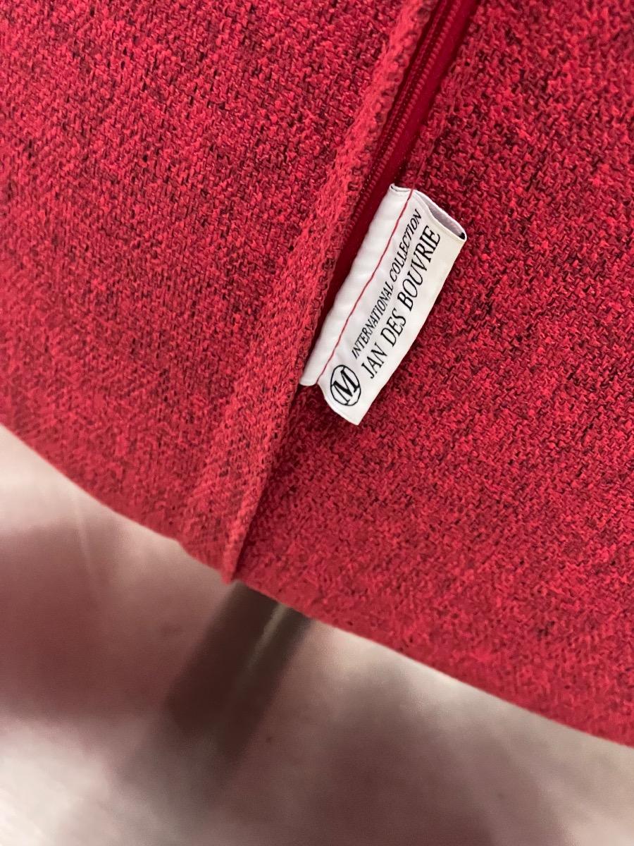 Vintage pair swivel chairs by Jan des Bouvrie on stainless steel base, Netherlands 