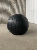 Vintage rare black leather patchwork Leolux Ball Chair