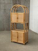 Vintage Rattan and bamboo Cabinet 1960s