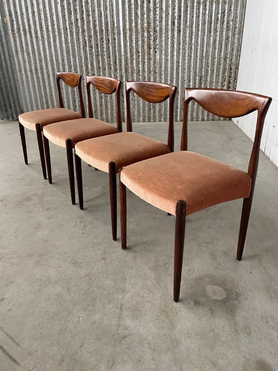 Vintage rosewood dining chairs, 1960 Denmark