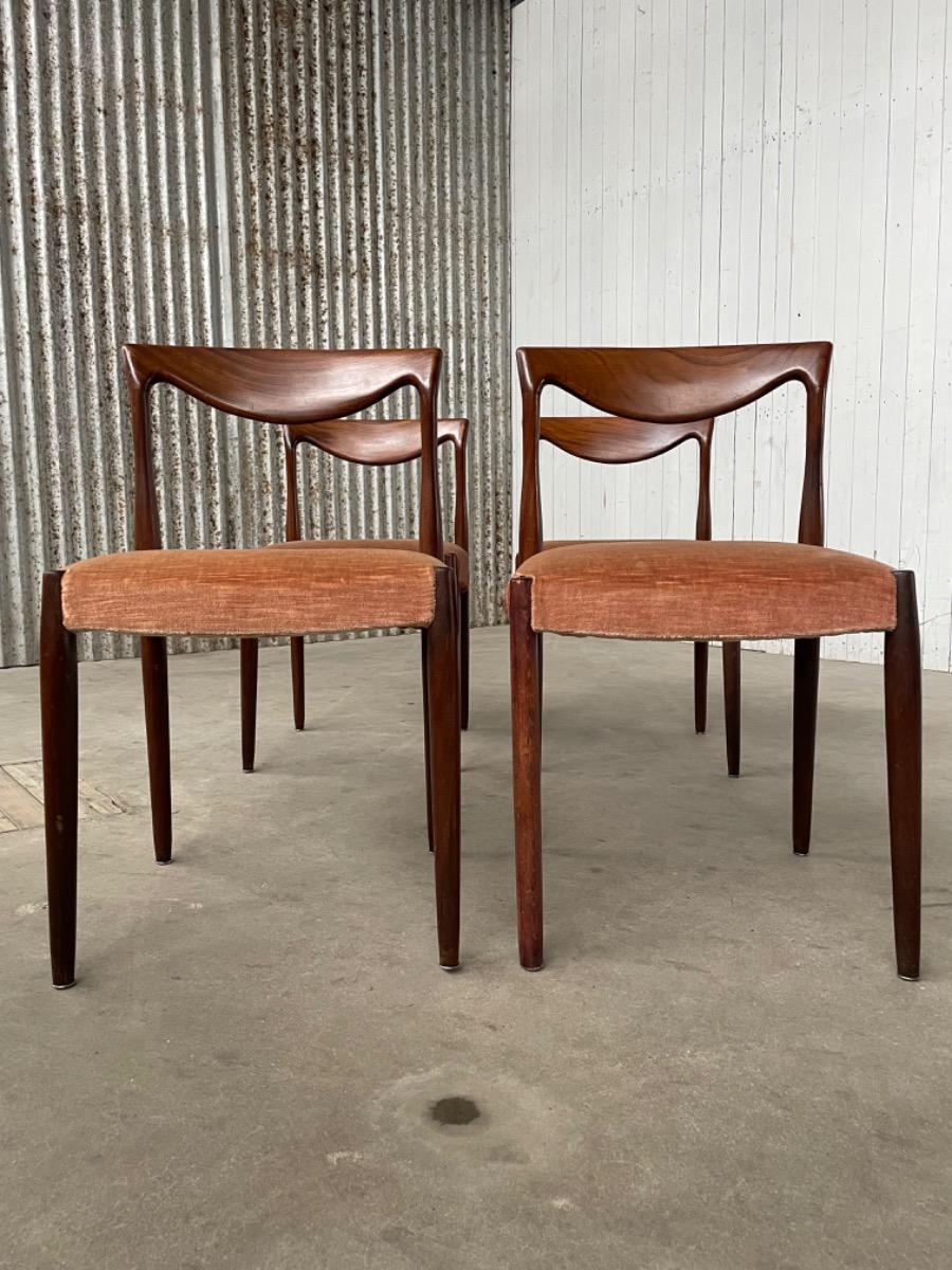 Vintage rosewood dining chairs, 1960 Denmark
