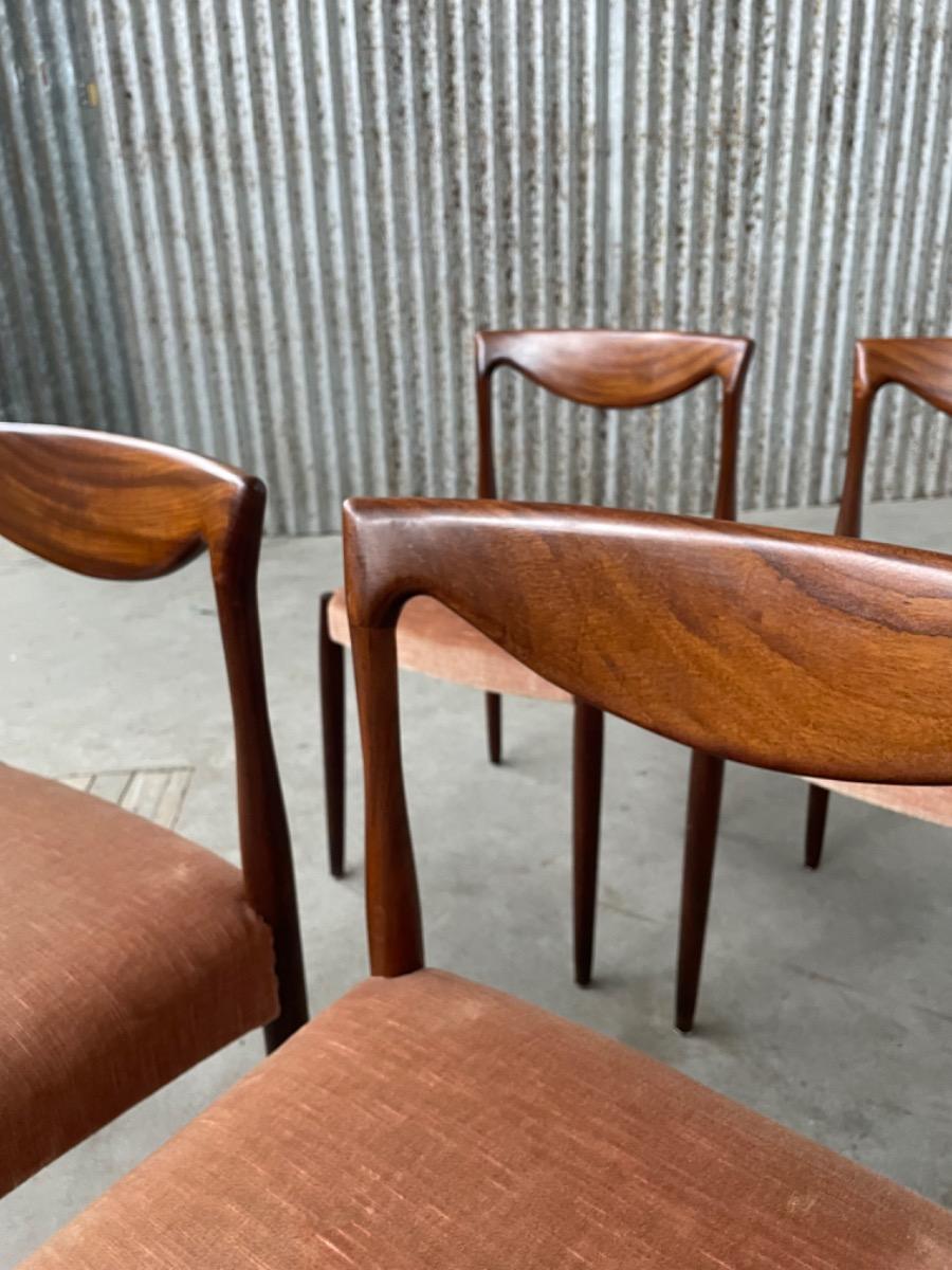 Vintage rosewood dining chairs, 1960 Denmark
