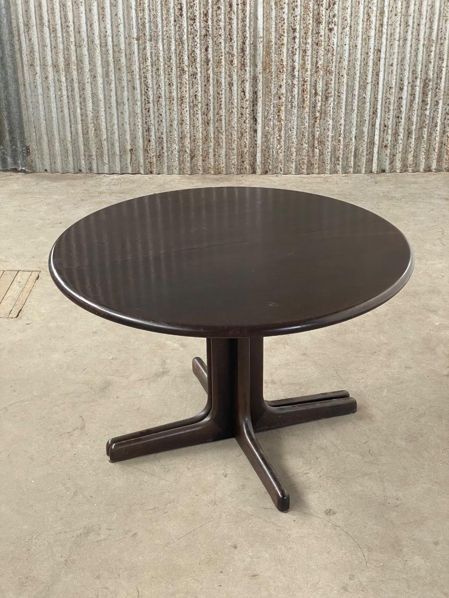 Vintage round dining table Denmark 1960s