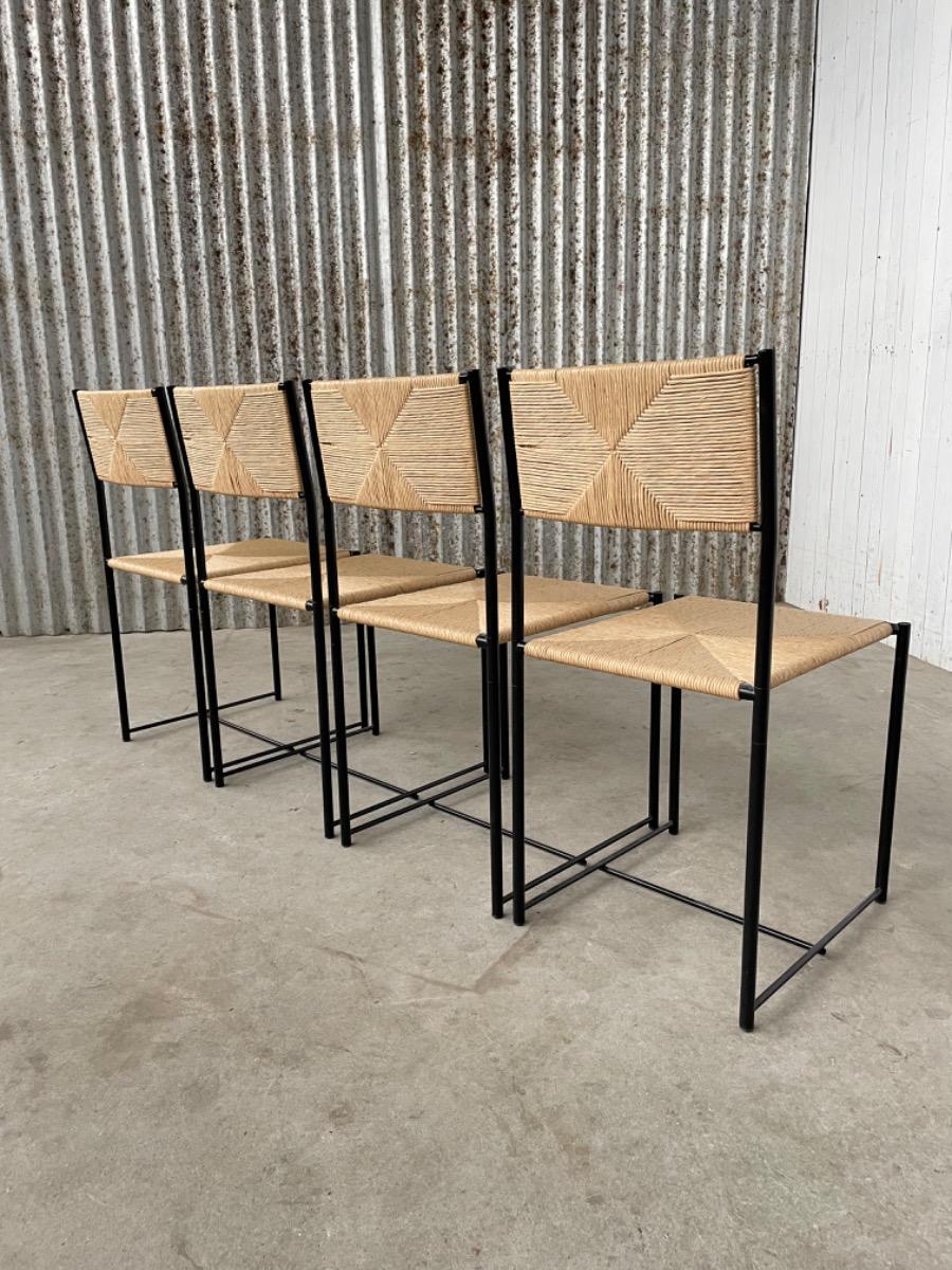 Vintage set diningchairs by Giandomenico Belotti for Alias, 1980