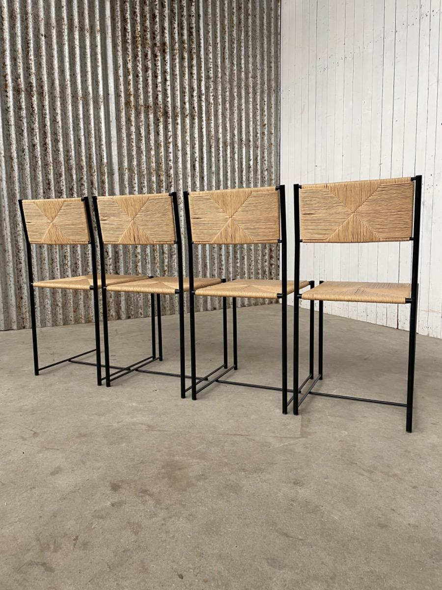 Vintage set diningchairs by Giandomenico Belotti for Alias, 1980