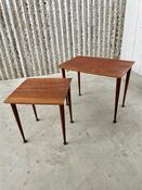 Vintage set nesting tables Scandinavian design 1960s 