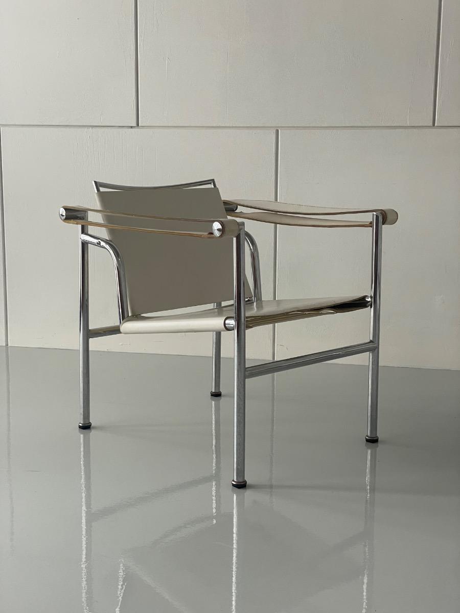 Vintage set of LC1 style armchairs inspired by Le Corbusier, 1970s