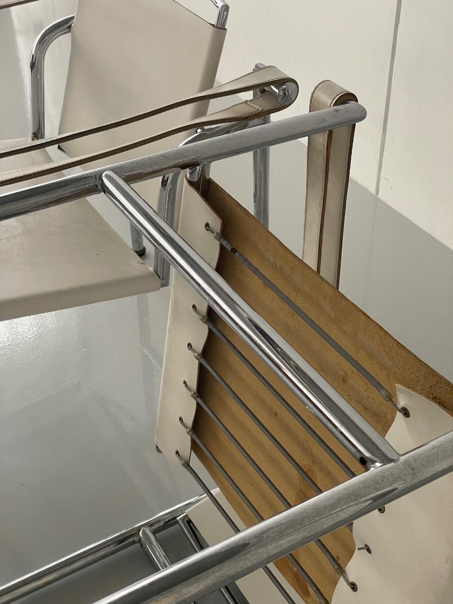 Vintage set of LC1 style armchairs inspired by Le Corbusier, 1970s