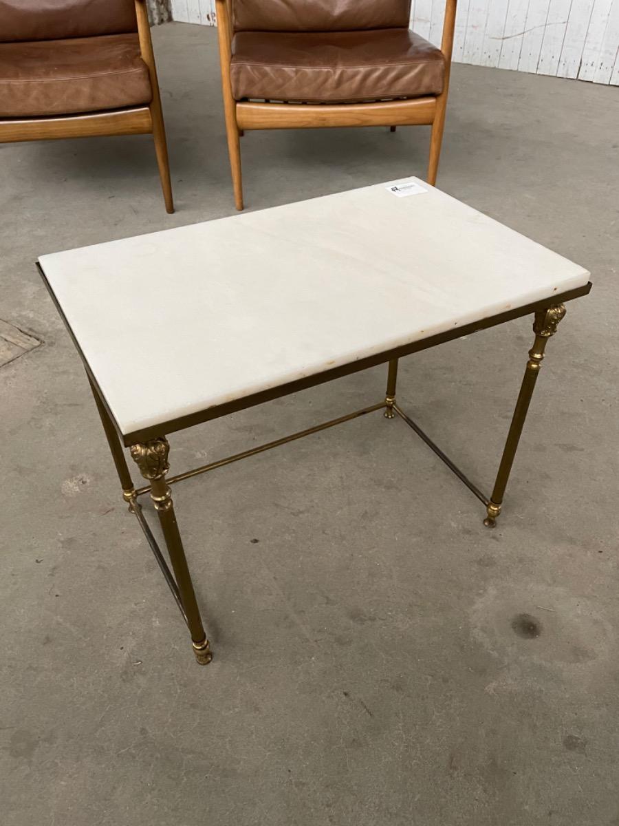 Vintage sidetable - Brass/marble - 1970s