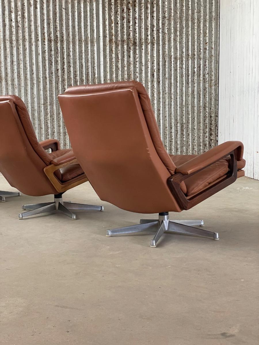 Vintage Swivel Chairs by Strässle Switzerland, 1970s