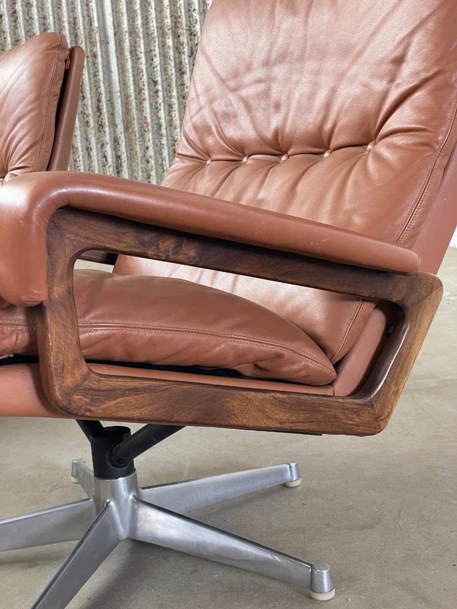 Vintage Swivel Chairs by Strässle Switzerland, 1970s