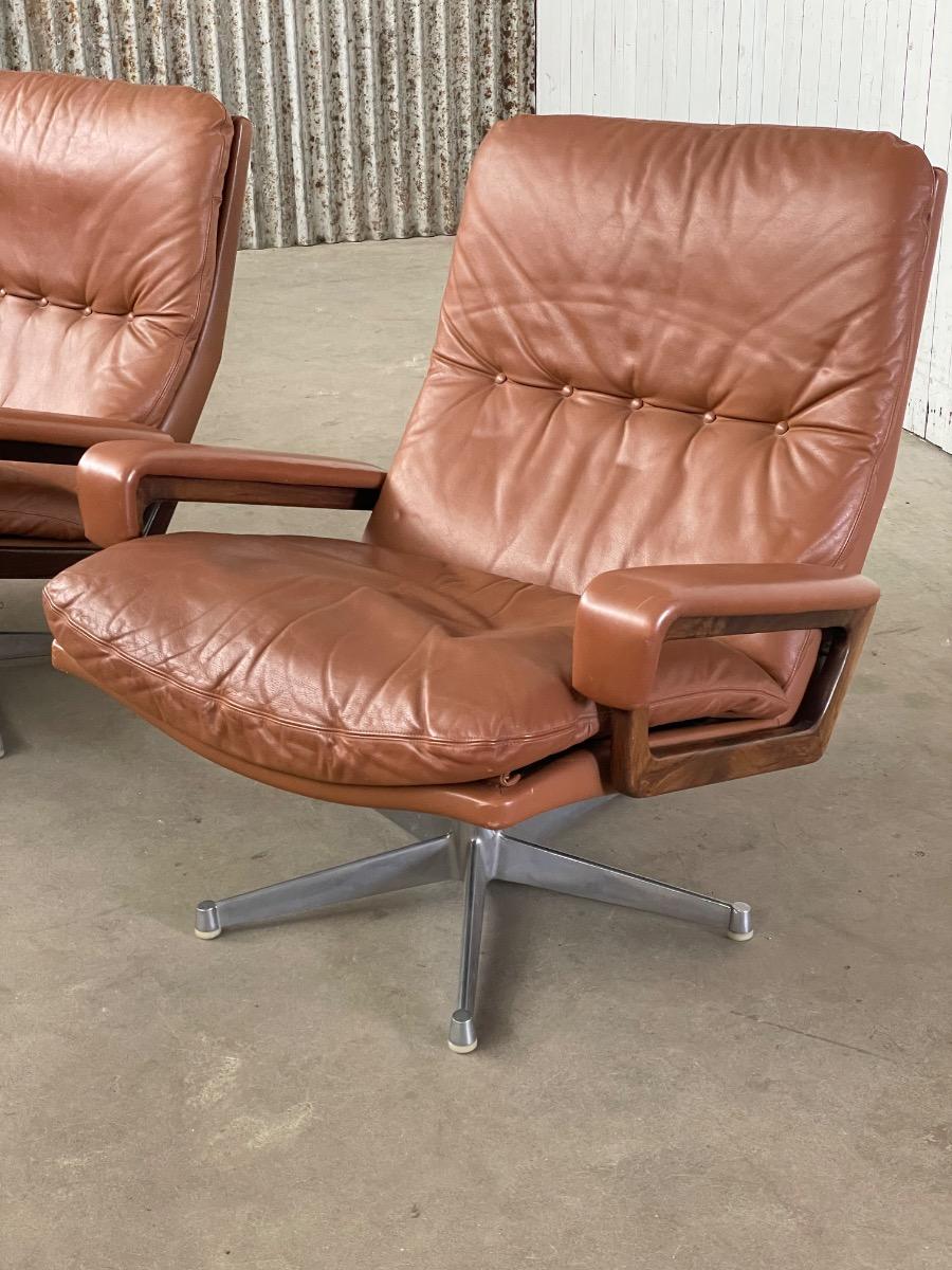 Vintage Swivel Chairs by Strässle Switzerland, 1970s