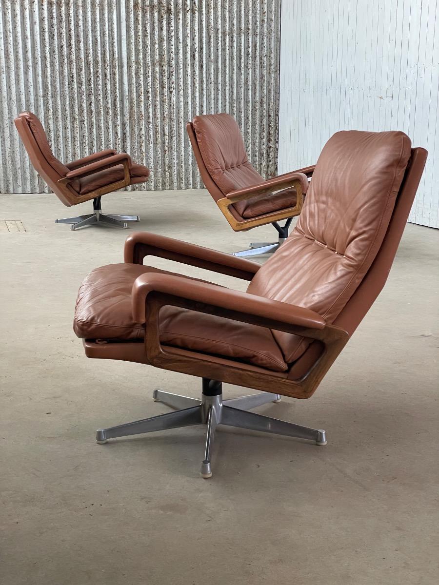 Vintage Swivel Chairs by Strässle Switzerland, 1970s